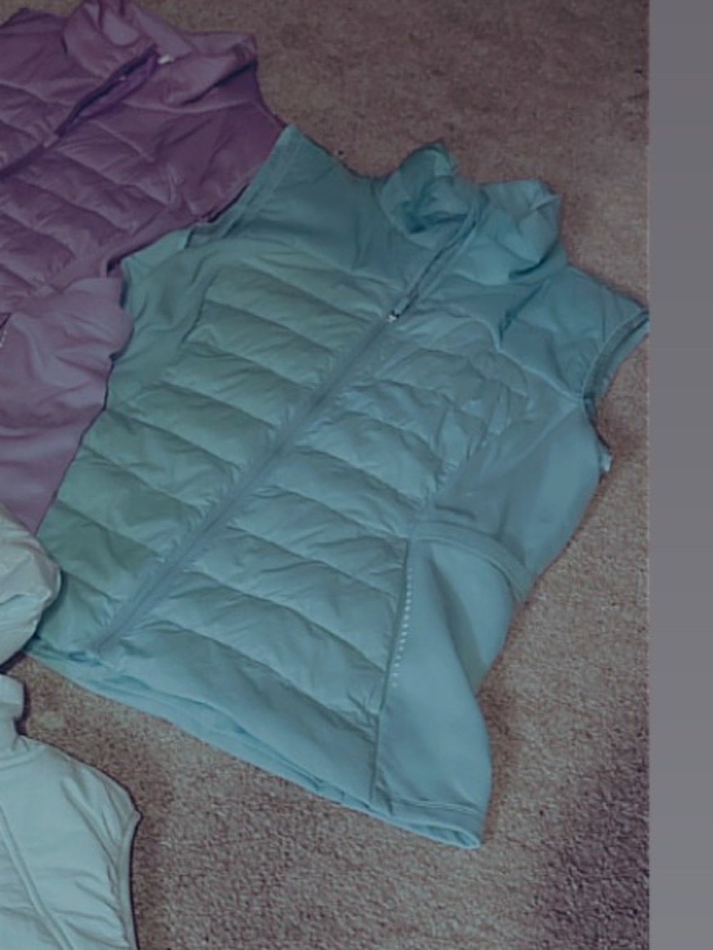Lululemon light Blue down for it all Quilted Puffer Vest